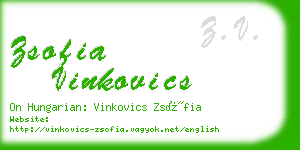 zsofia vinkovics business card